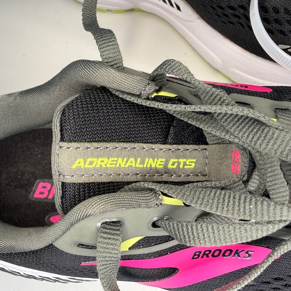 Brooks Adrenaline GTS 23 Womens Running Shoes Black Pink Lime 6.5 B 1203811B037 - Picture 7 of 10